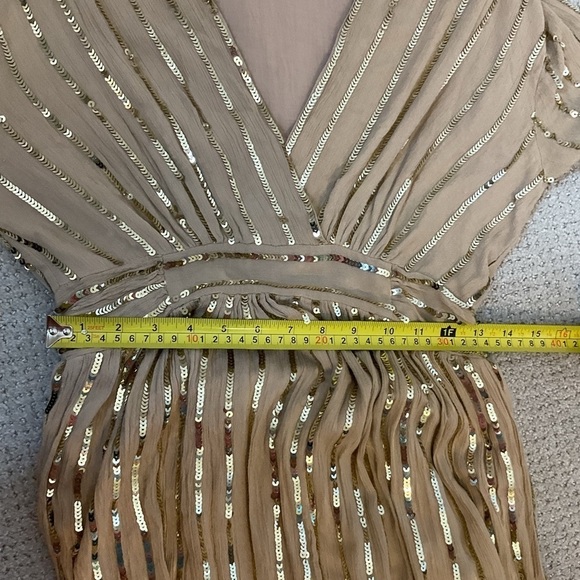 Sundress Nataly Sequin Maxi Dress in Cafe Au Laif Size XS/Small - Picture 8 of 10